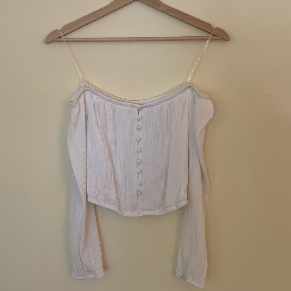 White off the shoulder top